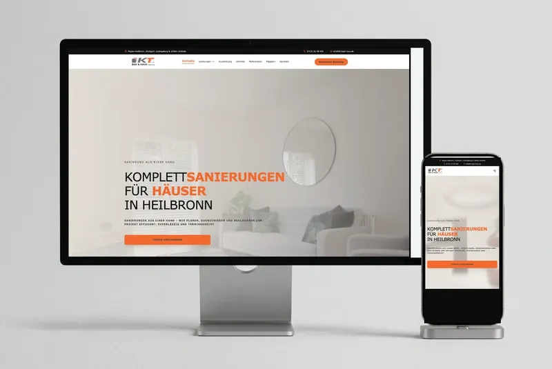 KT Bad & Haus Sanierung GmbH Mockup