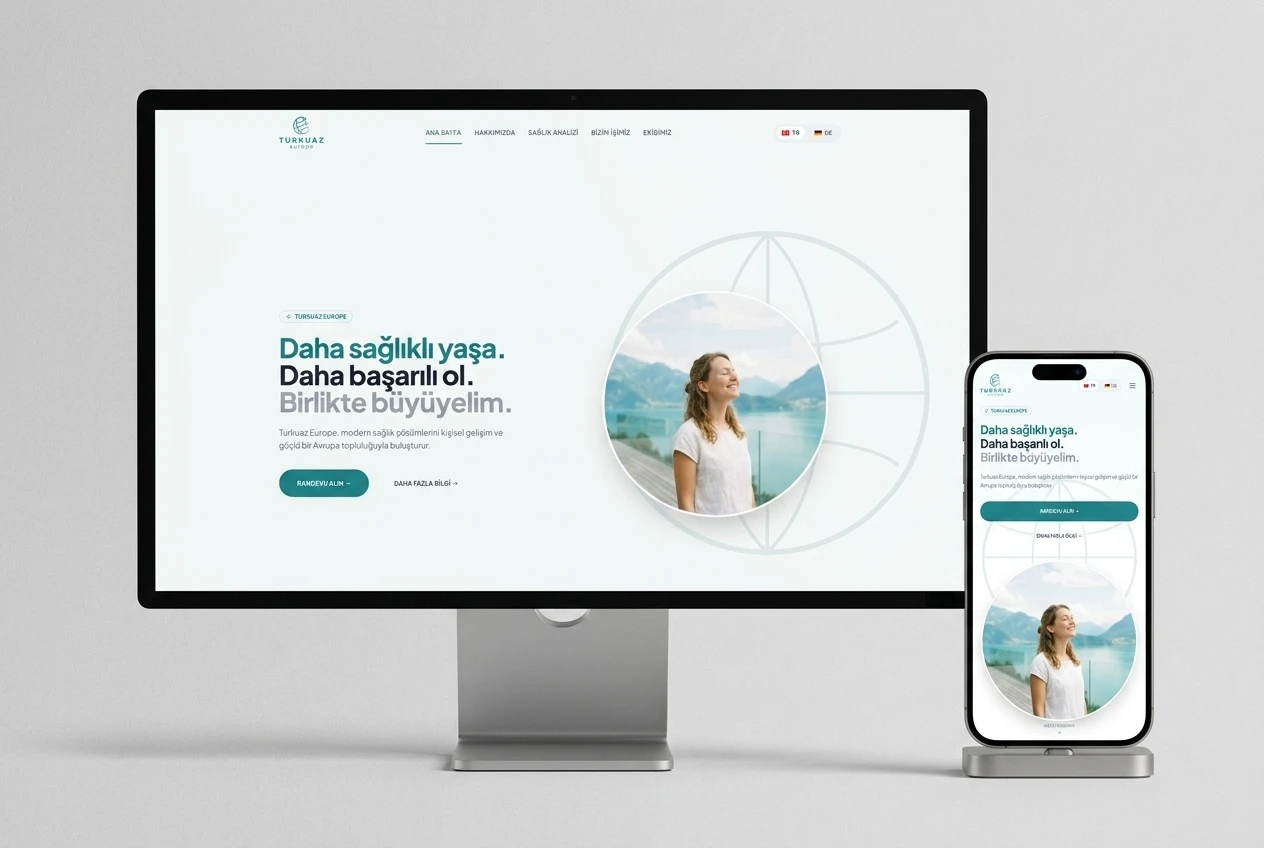 TURKUAZ Europe Mockup (Desktop & Mobile)